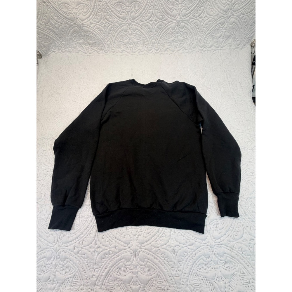 Vintage Screen Stars KZLE 93 FM Hit Radio Sweatshirt Black Raglan USA Large - Picture 2 of 7